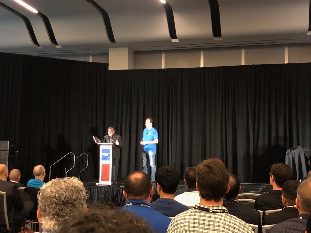 Nikhil accepting his award at the 2019 RISC-V Summit and sharing his perspective on RISC-V and ISA Formal Specification.